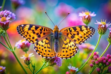Naklejka premium butterfly on a flower