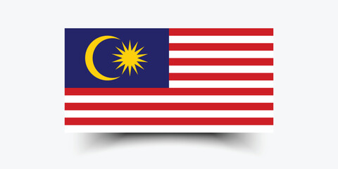 Malaysia flag official colors and proportion digital vector illustration