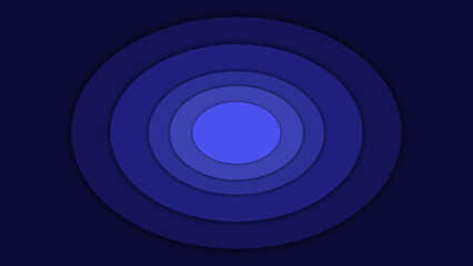 an oval-shaped screen in blue that personifies