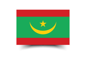 Mauritania flag official colors and proportion digital vector illustration