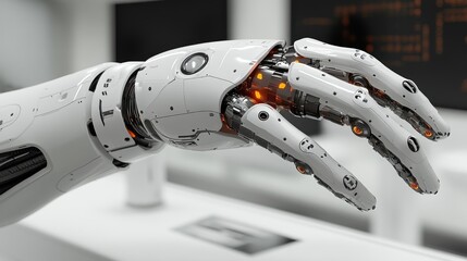 Robotic Hand with Glowing Joints