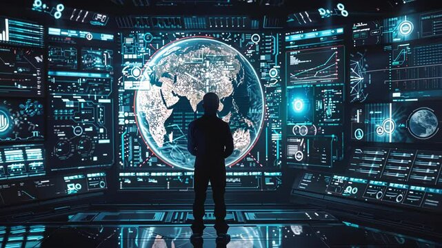 The detectives trusty AI assistant yzes vast amounts of data scouring the universe for clues to the existence of a mysterious dark matter civilization.