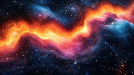 Obraz premium Explore electric neon lines in endless space