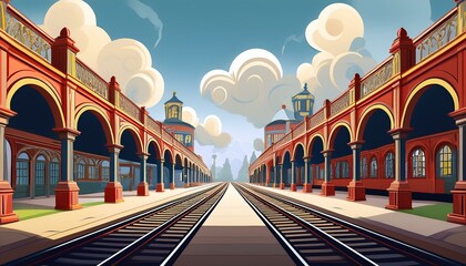 railway bridge in the city