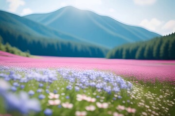 Beautiful and Peaceful Nature Scenery Illustration Landscape Countryside Tranquil Vibrant and Colorful