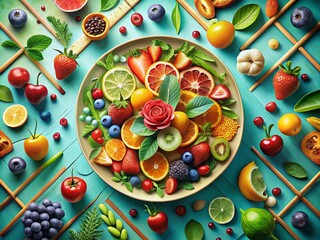 Whimsical Food Label Illustrations Featuring Colorful Designs, Playful Typography, and Fresh Ingredient Imagery for Unique Packaging Concepts and Creative Culinary Branding Ideas