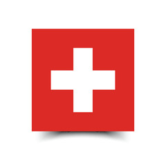 Obraz premium Switzerland flag official colors and proportion digital vector illustration