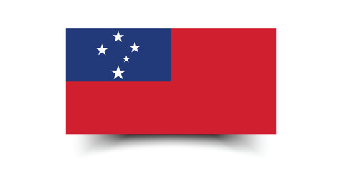 Naklejka premium Samoa flag official colors and proportion digital vector illustration