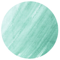 Green Watercolor hand painted circles texture. Watercolour circle elements for design.