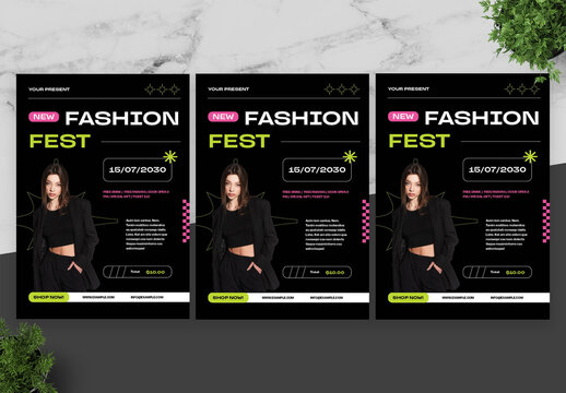 Black And Pink Fashion Flyer
