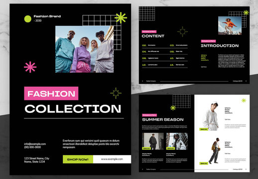 Black And Pink Fashion Catalogue