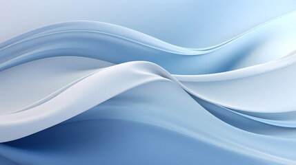 Obraz premium digital technology silver and white abstract wave poster background