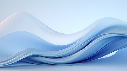 digital technology silver and white abstract wave poster background