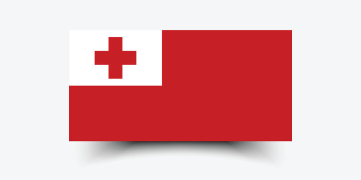 Tonga flag official colors and proportion digital vector illustration