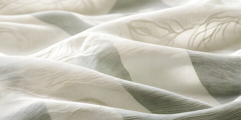 Serene Sage and Cream Fabric Texture 