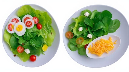 Naklejka premium easter eggs on a plate with flowers