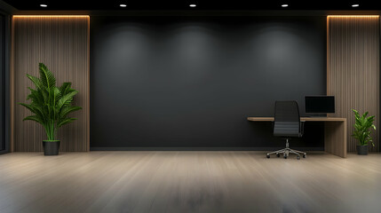 Office interior in loft, industrial style