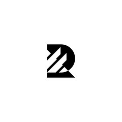 Initials R logo design. Initial Letter Logo.