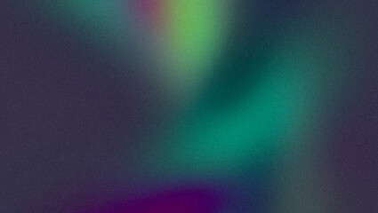 Abstract retro purple blue green color grainy gradient backdrop design. Vibrant colors noisy gradient, glowing, shine, bright, noise texture effect