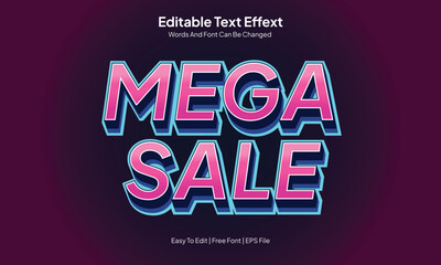 mega sale text effect