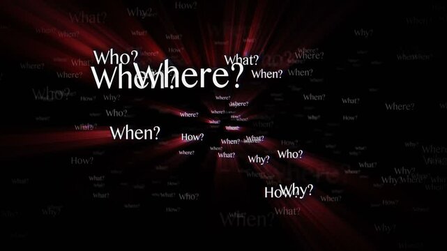 ANY QUESTION Keywords, Five Ws, Animation, Loop
