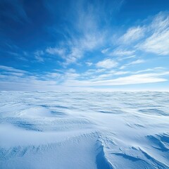 frozen lake in winter