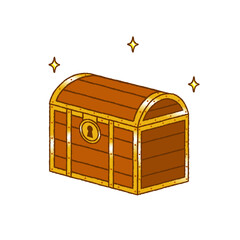 閉じた宝箱のイラスト