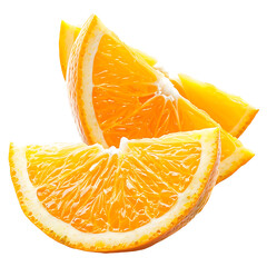 Orange Wedges with Transparent Background