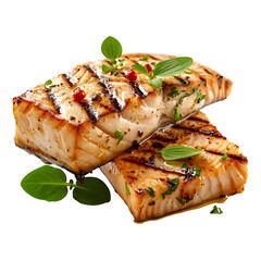 Grilled Swordfish Fillet with Transparent Background
