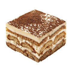 Tiramisu with Transparent Background