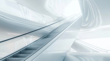 Obraz premium Futuristic Architecture with Escalator