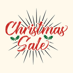 Christmas sale banner, vector illustration
