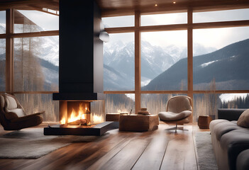 livingroom luxuryhome house window floor nobody coffeetable stone luxury country lining cathedral interior design mountain white vaulted furniture modern farmhouse fireplace beam wood hardwood 