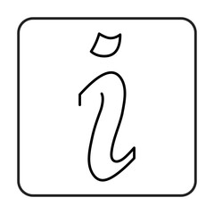 Information Line Icon. Contact Icon Editable Stroke Vector Illustration