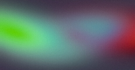 Retro colorful grainy backdrop design. Abstract smooth purple green blue red color noisy gradient, flow shaped, vibrant colors, glowing, bright, shine, website header design, banner, poster