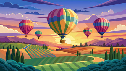 Fototapeta premium The mood of the painting is peaceful and serene