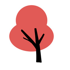 Obraz premium colored trees in the Scandinavian style