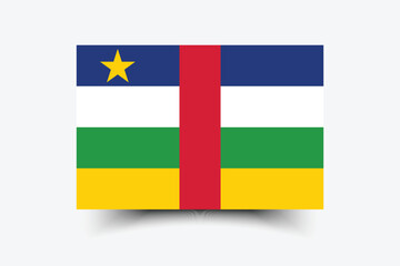 Central African Republic flag official colors and proportion digital vector illustration