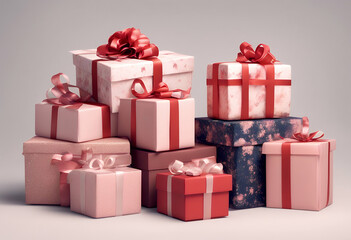 blank package festive day falling transparent design open sale decoration present generator romantic happy holiday realistic banner love red decorative event object birthday ribbon anniversary party  