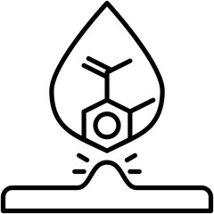 Salicylic Acid Icon. Phenolic Molecular Formula Symbol Stock Illustration. Vector Line Icons For UI Web Design And Presentation