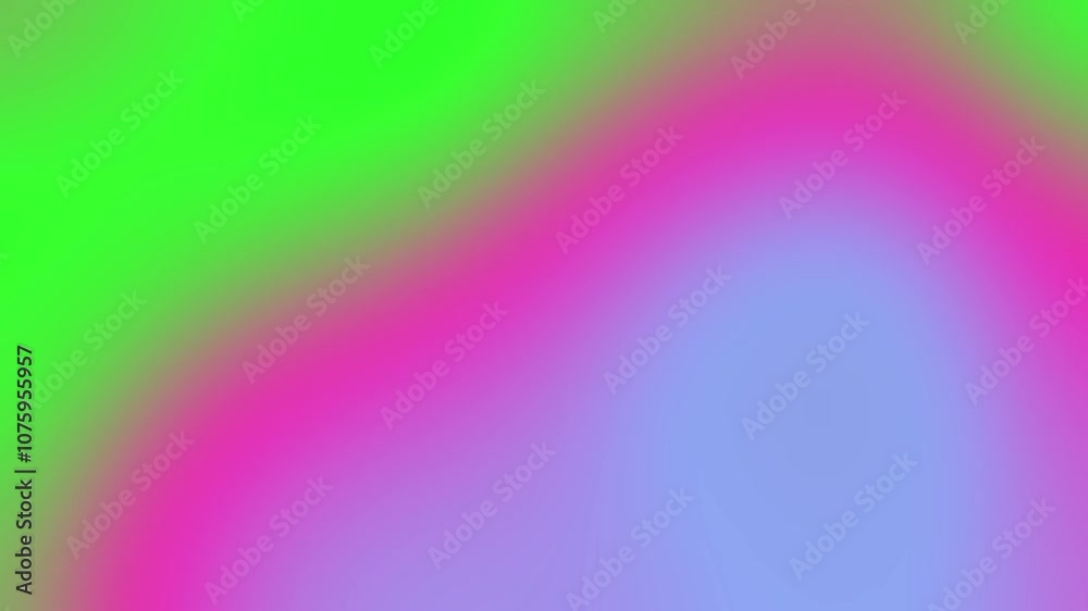Poster abstract gradient animation blending vibrant pink, green, and blue hues with smooth transitions. sof
