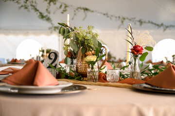 table setting at wedding