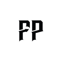 FP monogram logo design letter text name symbol monochrome logotype alphabet character simple logo