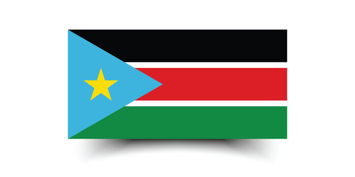 South Sudan flag official colors and proportion digital vector illustration