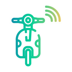 smart motorbike Line Gradient Icon