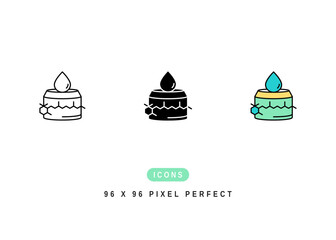 Retinol Icon. Retinoid Vitamin A Serum Symbol Stock Illustration. Vector Line Icons For UI Web Design And Presentation