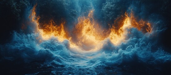 Fototapeta premium Fire and Water Abstract Art