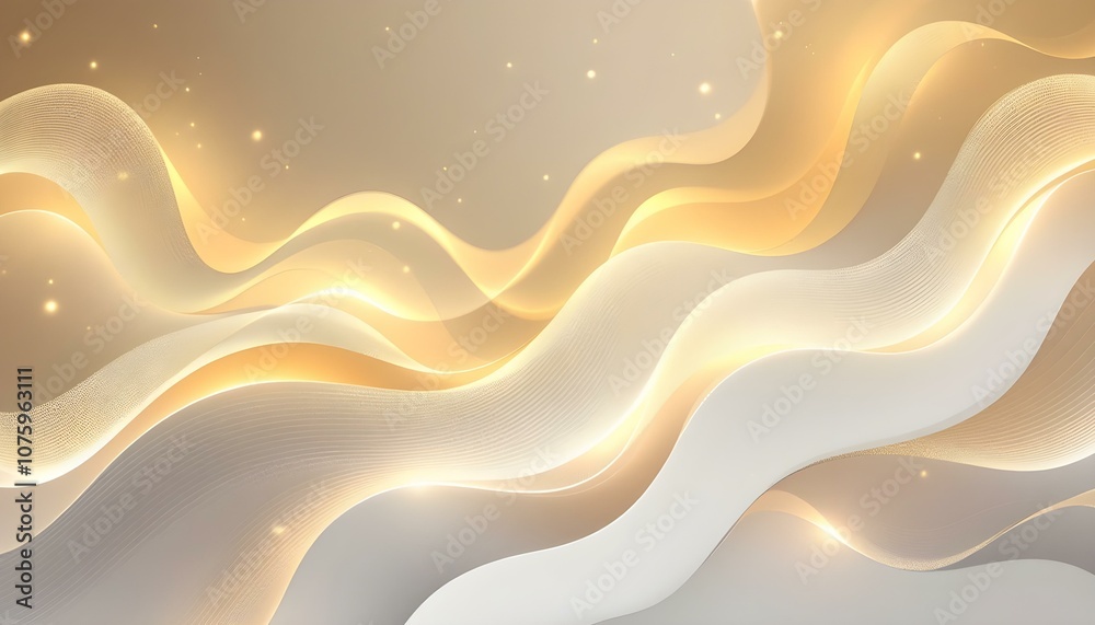 Aufkleber abstract geometric shape white gold background with light and shadow 3d layered for presentation des