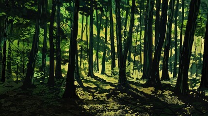 Sunlight Filtering Through Trees