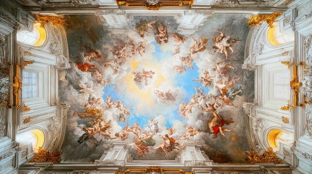 Ceiling Fresco in a Grand Palace